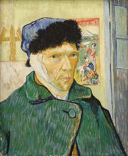 Autoportrait  l'oreille bande Van Gogh
