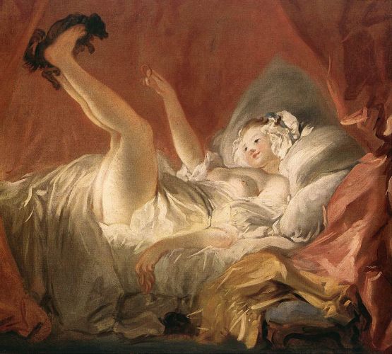 Fragonard, Jeune fille jouant avec un chien